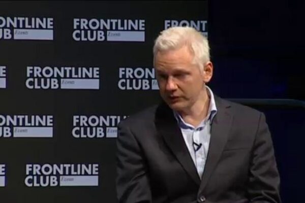 WikiLeaks’ Julian Assange & Philosopher Slavoj Zizek In Conversation With Amy Goodman 2 of 9
