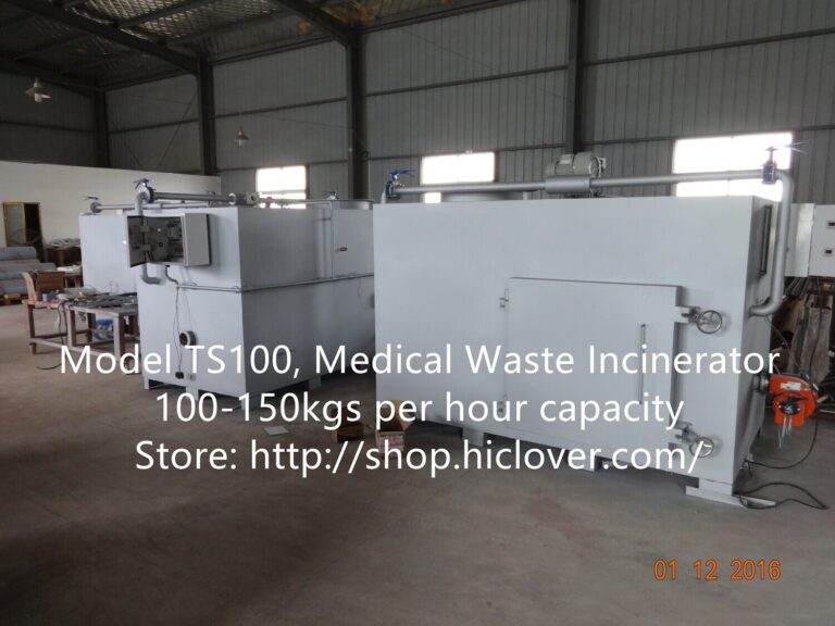TS100, Medical Waste Incinerator 100-150kgs per hour capacity